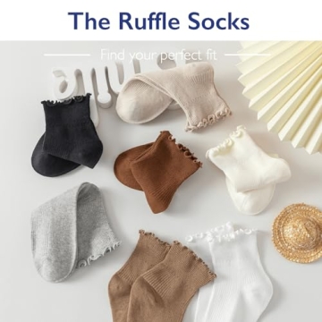 Cute Hstyle Ruffle Socks - 6 Pair Pack for Women