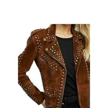 Vintage Inspired Suede Leather Jacket for Women