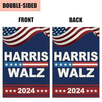 Harris Walz 2024 Garden Flag Double Sided 12x18 Inch