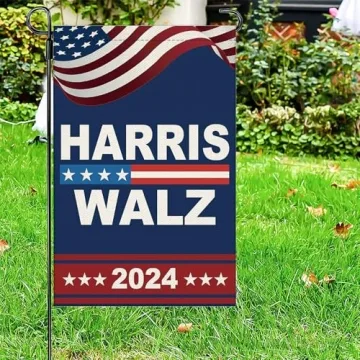 Harris Walz 2024 Garden Flag Double Sided 12x18 Inch