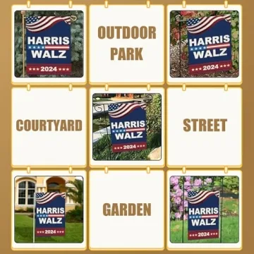Harris Walz 2024 Garden Flag Double Sided 12x18 Inch