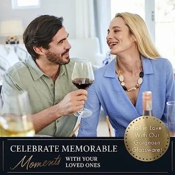 Elegant ELIXIR Wine Glasses Set - 4 Hand-Blown Crystal Glasses