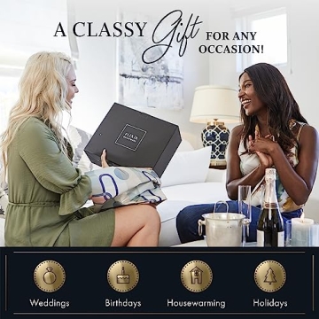 Elegant ELIXIR Wine Glasses Set - 4 Hand-Blown Crystal Glasses