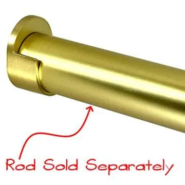 Desunia Satin Brass Closet Rod Support Flanges for Wardrobes