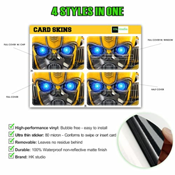 HK Studio Robot Eyes Card Skin - Waterproof & Slim Design