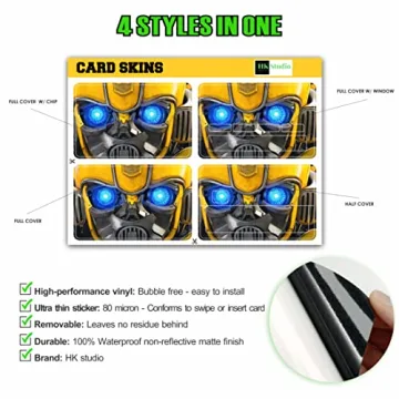 HK Studio Robot Eyes Card Skin - Waterproof & Slim Design