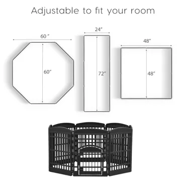 IRIS USA 34" Exercise 8-Panel Pet Playpen for Dogs