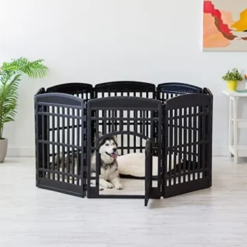 IRIS USA 34" Exercise 8-Panel Pet Playpen for Dogs