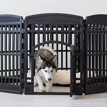 IRIS USA 34" Exercise 8-Panel Pet Playpen for Dogs