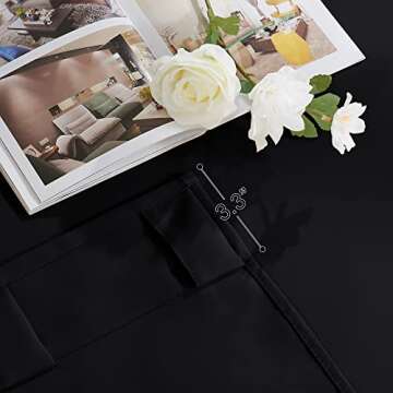 PONY DANCE Stylish Blackout Curtains 45 inch Long for Home