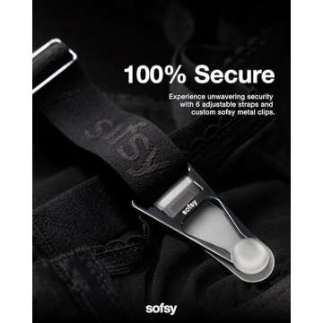 sofsy 6-Strap Tailored-fit Mesh Garter Belt Plus Size | Ultra Stretchy High Waist Lingerie for Women...