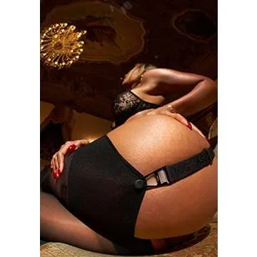 sofsy 6-Strap Tailored-fit Mesh Garter Belt Plus Size | Ultra Stretchy High Waist Lingerie for Women Thigh Highs | Black - XL