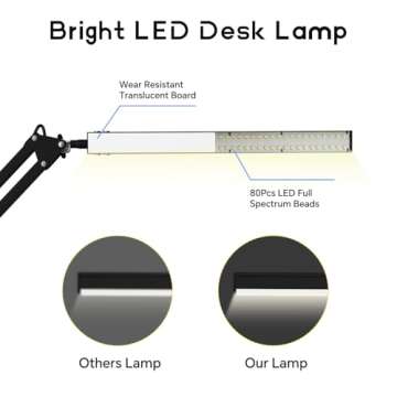 ZTree Adjustable LED Desk Lamp with 3 Color Modes