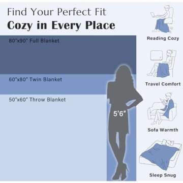 JINCHAN Boho Cotton Muslin Blanket - Cozy Reversible Throw