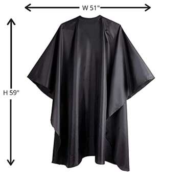 Delkinz Barber Cape with Adjustable Snap Closure waterproof Hair Cutting Salon Cape for Unisex, Perf...