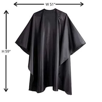 Delkinz Barber Cape with Adjustable Snap Closure waterproof Hair Cutting Salon Cape for Unisex, Perf...