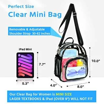 Higuyst Clear Mini Backpack - Stylish & Stadium Approved