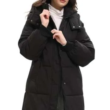 PUFFIT Long Puffer Jacket for Women,2024 Thickened Winter Coat Hooded with Deep Pockets, Ladies Warm Winter Jacket