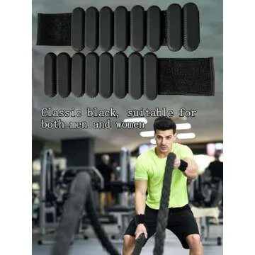 ordaily Black Wrist Ankle Weights for Women Men, 2pcs Adjustable Silicone Arm Weights Bracelet for Running Pilates, Walking, Yoga, Workout, Gym（1LB Each）