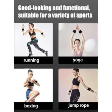 ordaily Black Wrist Ankle Weights for Women Men, 2pcs Adjustable Silicone Arm Weights Bracelet for Running Pilates, Walking, Yoga, Workout, Gym（1LB Each）