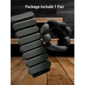 ordaily Black Wrist Ankle Weights for Women Men, 2pcs Adjustable Silicone Arm Weights Bracelet for Running Pilates, Walking, Yoga, Workout, Gym（1LB Each）