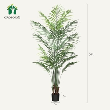 Artificial 6Ft Areca Palm - Lifelike Faux Plant Decoration