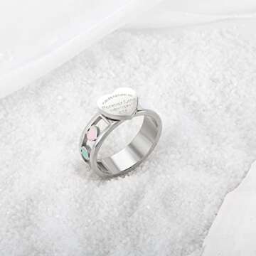 Dainty Forever Love Ring for Women, JINHUI Silver Band
