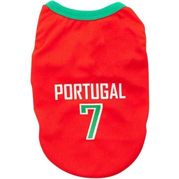 2022 World Cup Shirt for Dog, Soccer Jersey Pet Costume, Dog Jerseys for Small Medium Large Dogs, Fo...