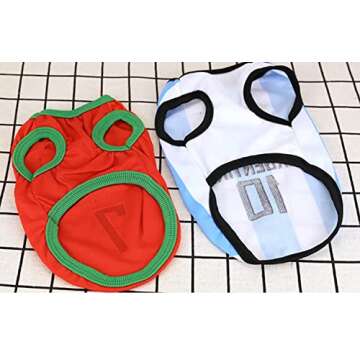 2022 World Cup Shirt for Dog, Soccer Jersey Pet Costume, Dog Jerseys for Small Medium Large Dogs, Football Shirt for Pets Portugal 6X-Large