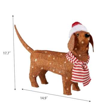 Mosy 2.3 FT LED Christmas Hat Puppy for Festive Cheer