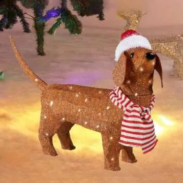 Mosy 2.3 FT LED Christmas Hat Puppy for Festive Cheer