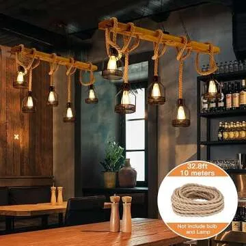 Helunsi 32.8ft Twisted Electric Rope Light Cord