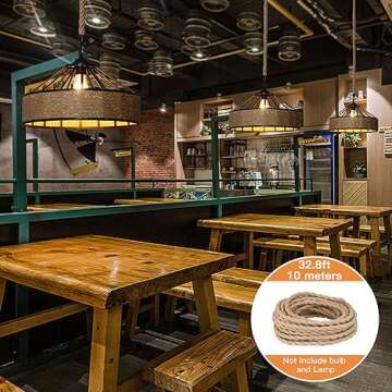 Helunsi 32.8ft Twisted Electric Rope Light Cord