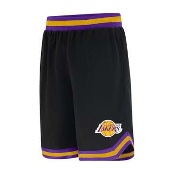 Ultra Game Mens Active Knit Training NBA Woven Team Logo Poly Mesh Basketball Shorts, Black, Large U...