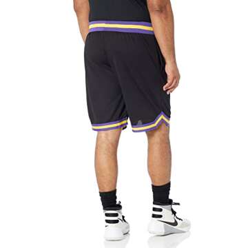 Ultra Game Mens Active Knit Training NBA Woven Team Logo Poly Mesh Basketball Shorts, Black, Large US