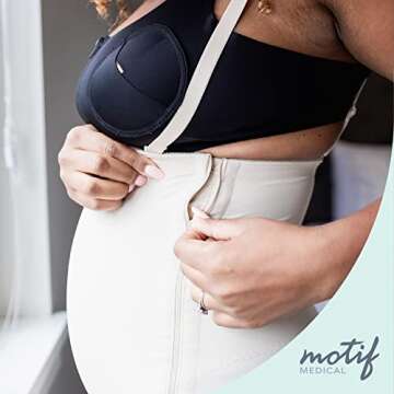 Motif Medical Postpartum Recovery Girdle - Lightweight, Breathable, Nude, Large