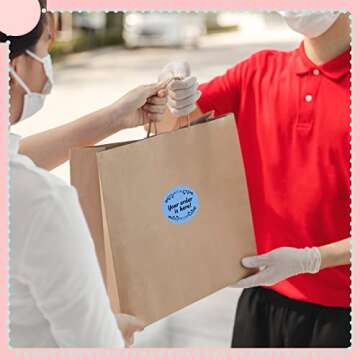 Epakh 5 Rolls 3750 Labels Thermal Stickers 2 Inch Round Thermal Labels Multi Purpose Colorful Self Adhesive Direct Circle Printer Sticker for Business DIY Code Name Tag