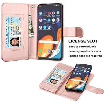 Njjex Galaxy S20 Plus Case, for Samsung Galaxy S20+ S20 Plus Wallet Case （6.7", [9 Card Slots] PU Leather ID Credit Holder Folio Flip [Detachable] Kickstand Magnetic Phone Cover & Lanyard [Rose Gold]