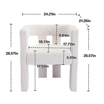 Stylish Modern Dining Chairs Set of 2 in Beige