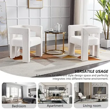 Stylish Modern Dining Chairs Set of 2 in Beige