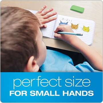 Oxford Jr. Composition Notebooks, Notebooks for School, School Supplies, Half Size, 4-7/8 x 7-1/2 Inches, Wide Ruled Paper, Kids Journal, 80 Sheets, Assorted Primary Covers, 6 Pack (63779)