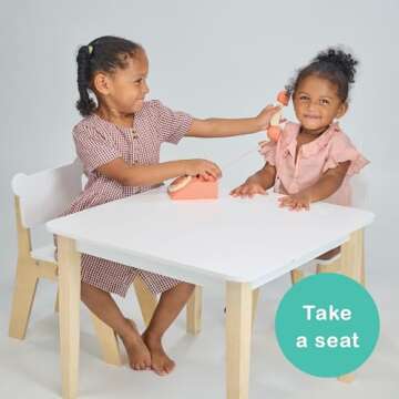 Mentari Toys - Kid’s Bear Chair - Wooden Animal Themed Chair - Children’s Playroom Furniture - Sturdy Chair for Play and Learning - Age 3+