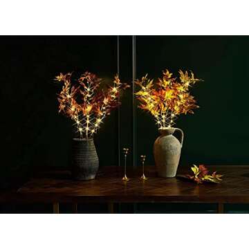 Lighted Fall Tree Branches with Timer – 25IN Maple Decor