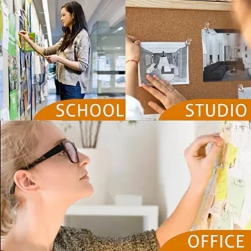 215 Clear Push Pins for School, Office and Crafts