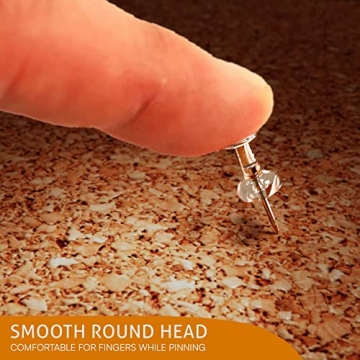 215 Clear Push Pins for School, Office and Crafts