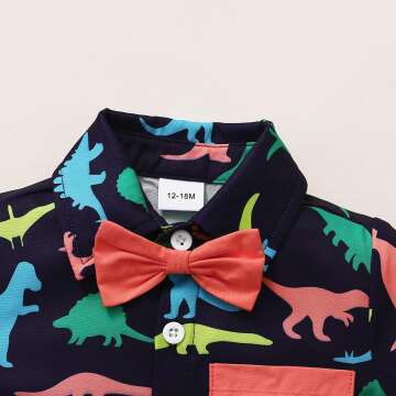 Little Boy Dinosaur Shirts & Summer Outfit Sets