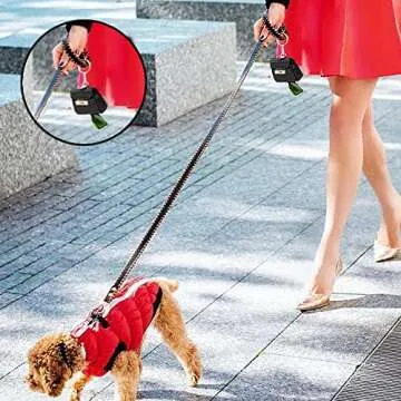 Scotch&Co Chic Mini Barkin Waste Bag Holder Dispenser for Pets | Dog Leash Accessory | Pet Walking Supplies | Black