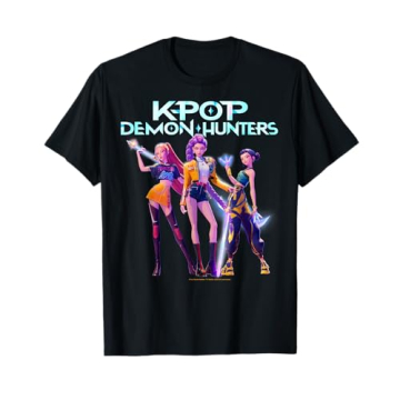 Kpop Demon Hunters Halloween Huntrix Heroic Poses Group Shot T-Shirt