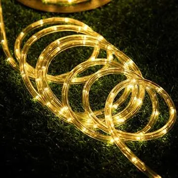 HuiZhen 100ft LED Waterproof Rope Lights for Outdoors