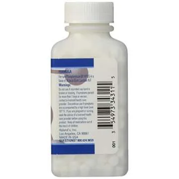 Hyland’s Decongestant and Sinus Relief, Natural Cold and Fever Supplement - Ferrum Phos 6X Tablets